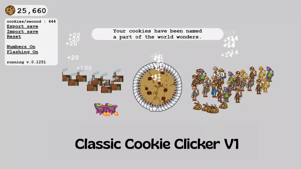 Classic Cookie Clicker Version Interface