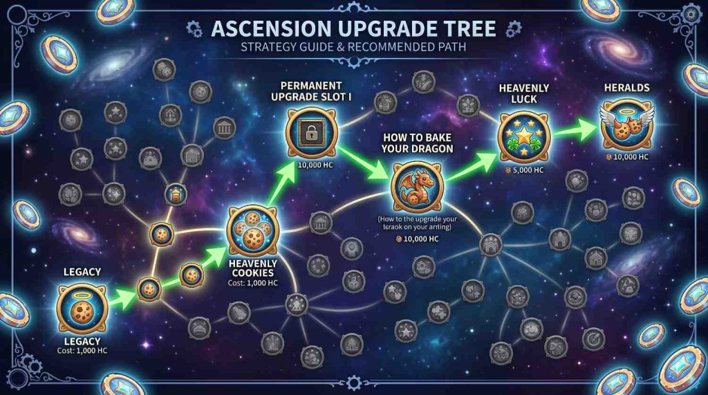 Cookie Clicker heavenly upgrade tree