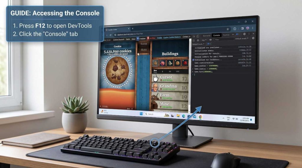 Desktop browser running cookies
